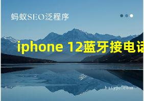 iphone 12蓝牙接电话