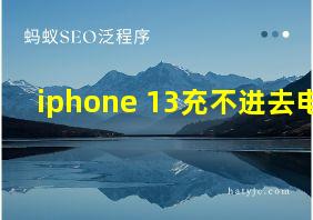 iphone 13充不进去电