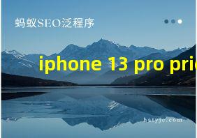 iphone 13 pro price