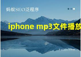 iphone mp3文件播放器