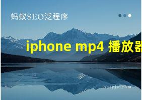 iphone mp4 播放器