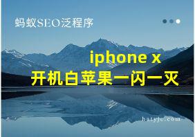 iphone x开机白苹果一闪一灭