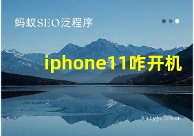 iphone11咋开机