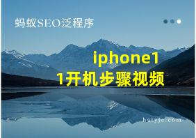 iphone11开机步骤视频