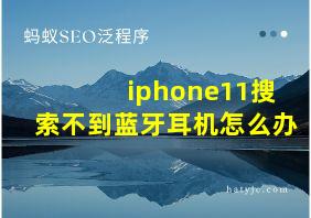 iphone11搜索不到蓝牙耳机怎么办