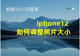 iphone12如何调整照片大小