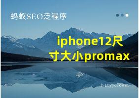 iphone12尺寸大小promax