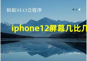 iphone12屏幕几比几