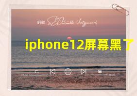 iphone12屏幕黑了