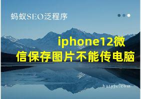 iphone12微信保存图片不能传电脑