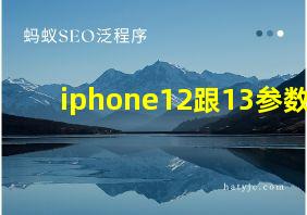 iphone12跟13参数