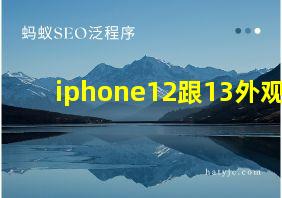 iphone12跟13外观