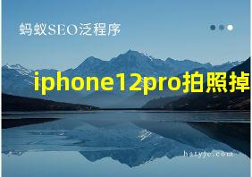 iphone12pro拍照掉帧