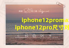 iphone12promax与iphone12pro尺寸对比