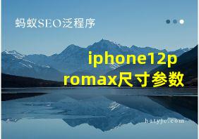 iphone12promax尺寸参数