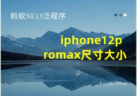 iphone12promax尺寸大小