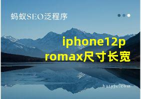 iphone12promax尺寸长宽