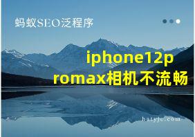 iphone12promax相机不流畅