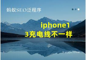 iphone13充电线不一样