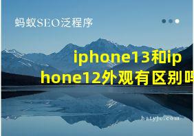 iphone13和iphone12外观有区别吗