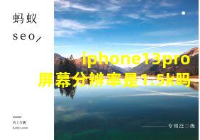 iphone13pro屏幕分辨率是1.5k吗