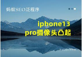 iphone13pro摄像头凸起