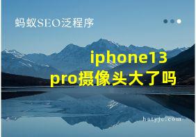 iphone13pro摄像头大了吗