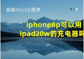 iphone8p可以用ipad20w的充电器吗