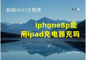 iphone8p能用ipad充电器充吗