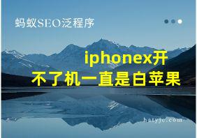 iphonex开不了机一直是白苹果