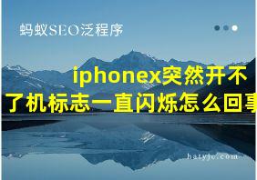 iphonex突然开不了机标志一直闪烁怎么回事