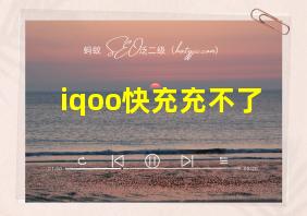 iqoo快充充不了