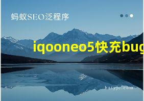 iqooneo5快充bug