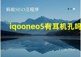 iqooneo5有耳机孔吗?