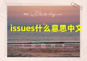 issues什么意思中文