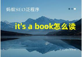 it's a book怎么读