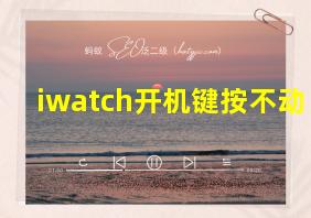 iwatch开机键按不动