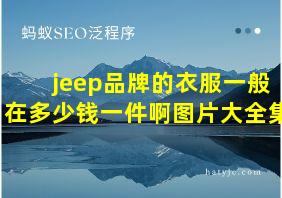 jeep品牌的衣服一般在多少钱一件啊图片大全集