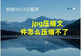 jpg压缩文件怎么压缩不了