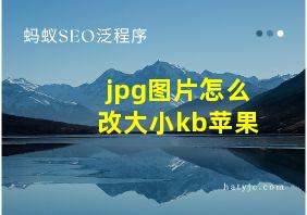 jpg图片怎么改大小kb苹果