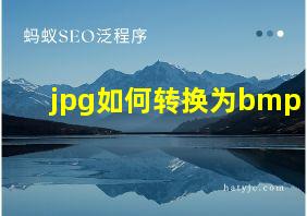 jpg如何转换为bmp