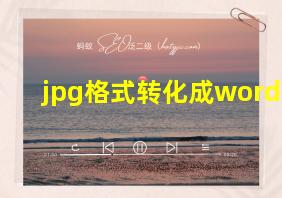 jpg格式转化成word