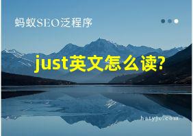 just英文怎么读?