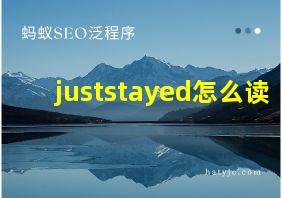 juststayed怎么读