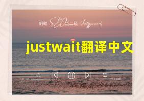 justwait翻译中文