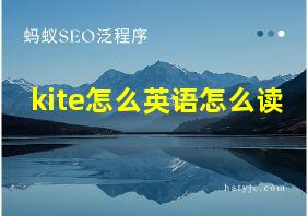 kite怎么英语怎么读