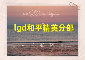 lgd和平精英分部