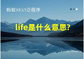 life是什么意思?