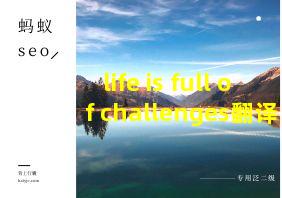 life is full of challenges翻译