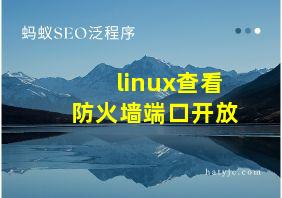 linux查看防火墙端口开放